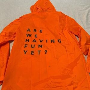 Mens Forever 21 Orange Windbreaker
